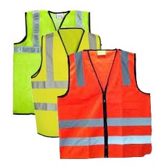 A high-visibility garment worn in low-light conditions to increase visibility and prevent accidents.